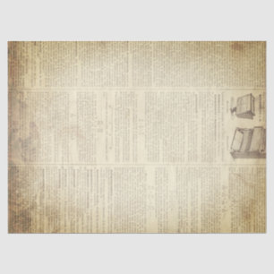 Grunge French Dictionary Page Tissue Paper