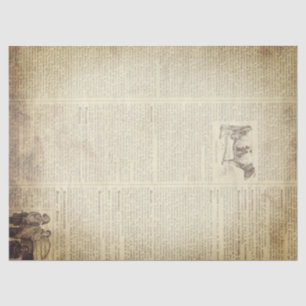 Grunge French Dictionary Page Tissue Paper