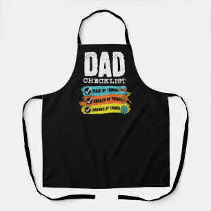 Grunge Funny Dad Checklist Apron