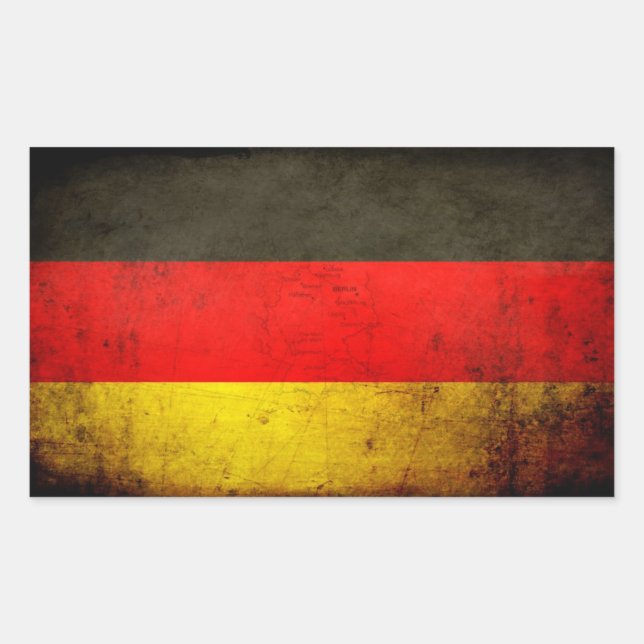 Grunge Germany Flag 1 Rectangular Sticker (Front)