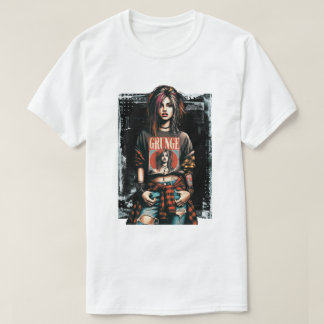 Grunge Girl Punk Rock Street Art Quote Graffiti  T-Shirt