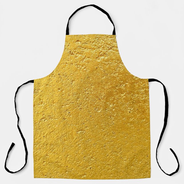 Grunge gold or foil background and textureabstract apron (Front)