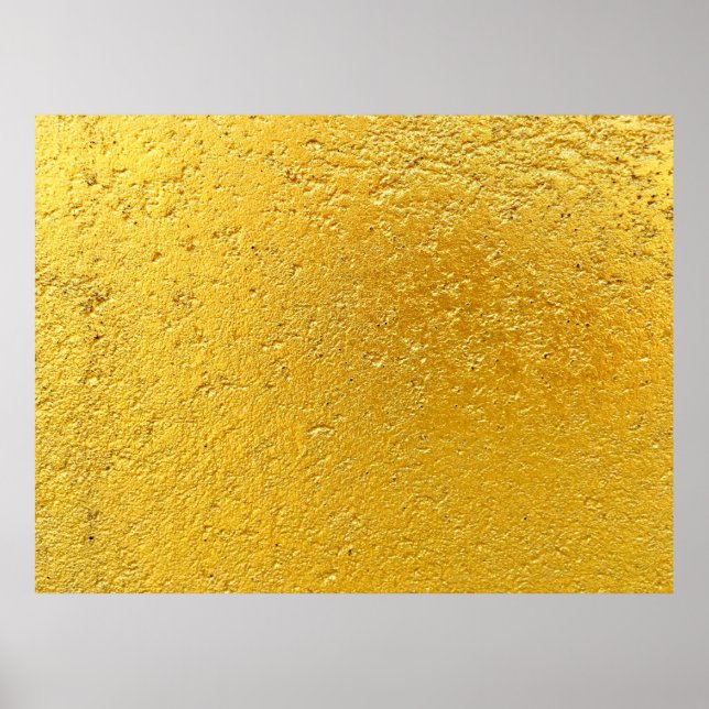 Grunge gold or foil background and textureabstract poster (Front)