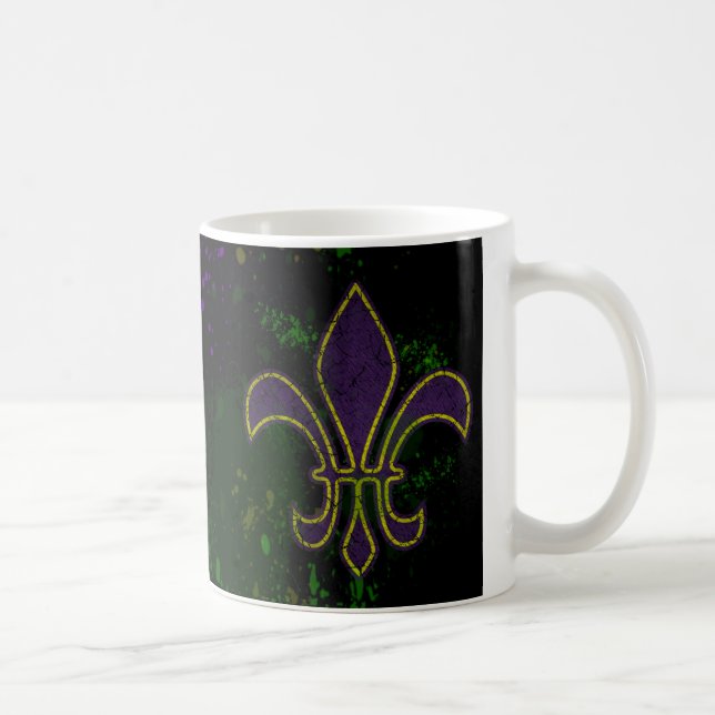 Grunge Goth Mardi Gras Coffee Mug (Right)