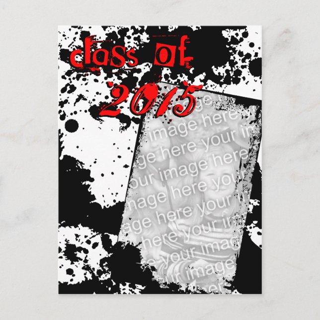 grunge grad class of 2015 postcard (Front)