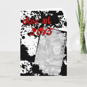 grunge grad class of 2015 thank you card