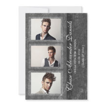 Grunge Grey 2016 Graduation Announcement