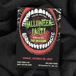 Grunge halloween party invitation