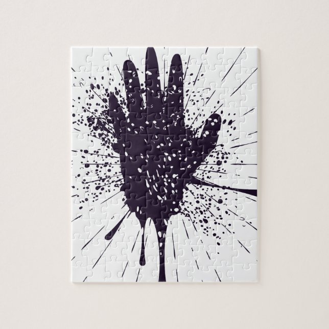 Grunge Hand with Gestures Jigsaw Puzzle (Vertical)