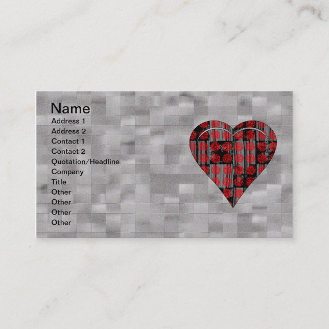 GRUNGE HEART BUSINESS CARD (Front)