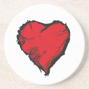 Grunge Heart Coaster