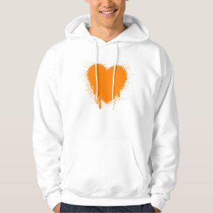 Grunge Heart - Orange Hoodie
