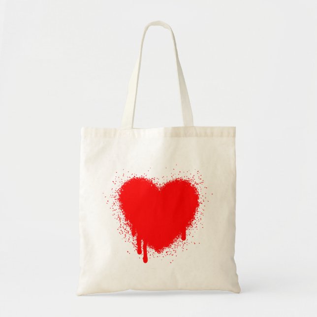 Grunge Heart - Red Tote Bag (Front)