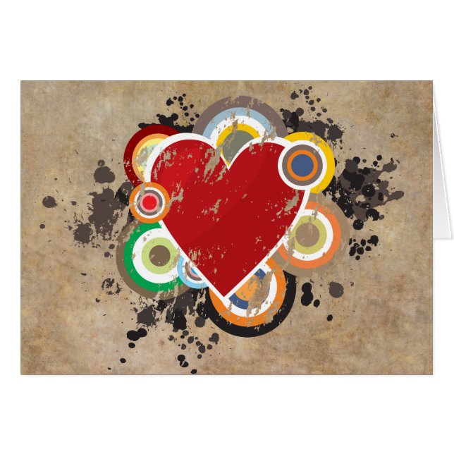 Grunge Heart with Rings (Front Horizontal)