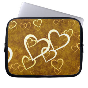 Grunge hearts laptop sleeve
