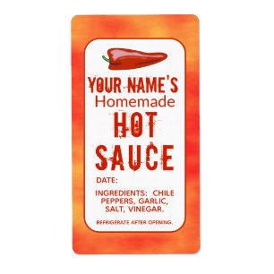Grunge Homemade Hot Sauce Chilli Pepper Custom