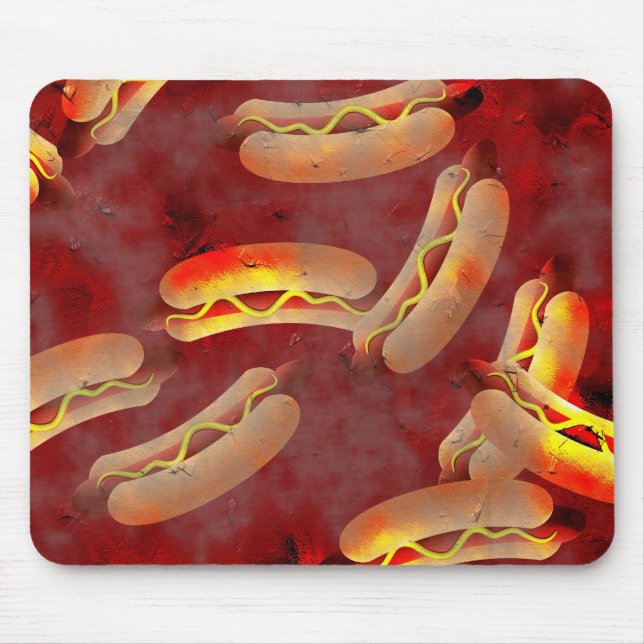 Grunge Hotdogs Mouse Pad (Front)