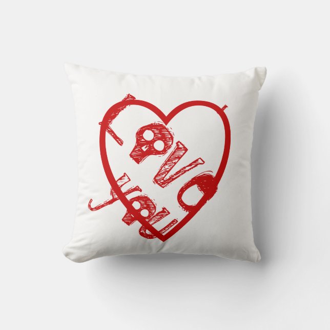 Grunge I Love You for Kids Pillowcase Cushion (Front)