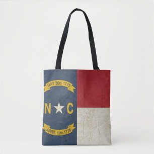 Grunge illustration of North Carolina Tote Bag