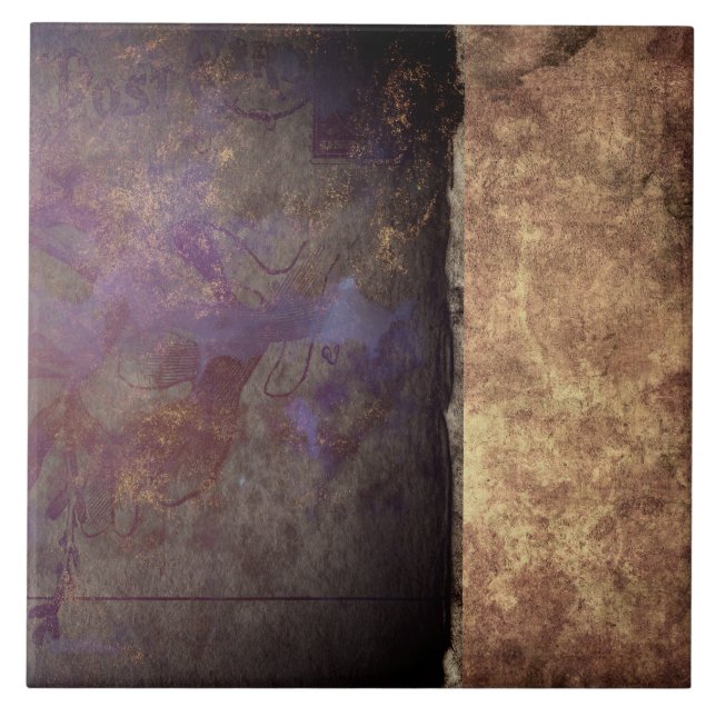 Grunge Industrial style decor Ceramic Tile (Front)