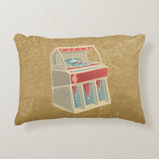 Grunge Jukebox Decorative Cushion (Front)