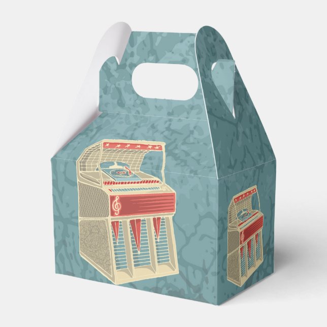 Grunge Jukebox Favour Box (Front Side)