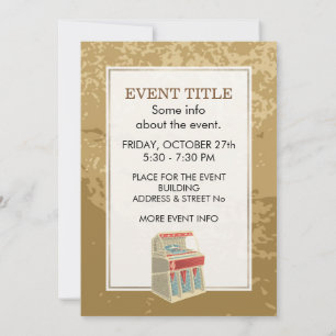 Grunge Jukebox Invitation