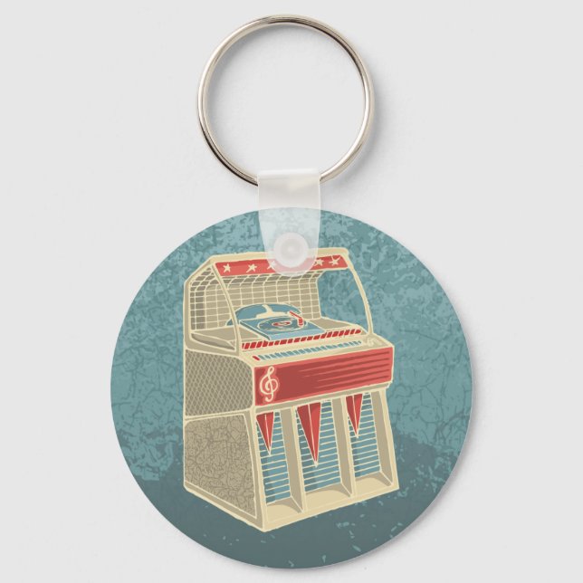 Grunge Jukebox Key Ring (Front)