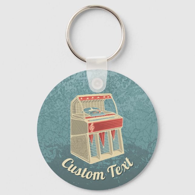 Grunge Jukebox Keychain (Front)