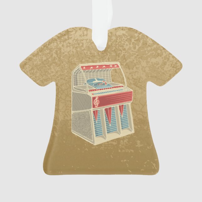 Grunge Jukebox Ornament (Front)