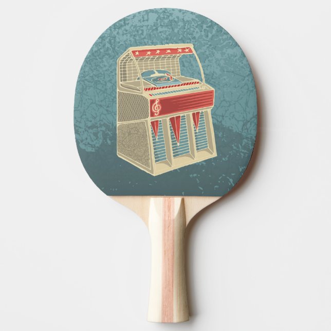 Grunge Jukebox Ping Pong Paddle (Front)