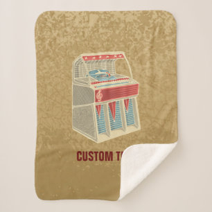 Grunge Jukebox Sherpa Blanket