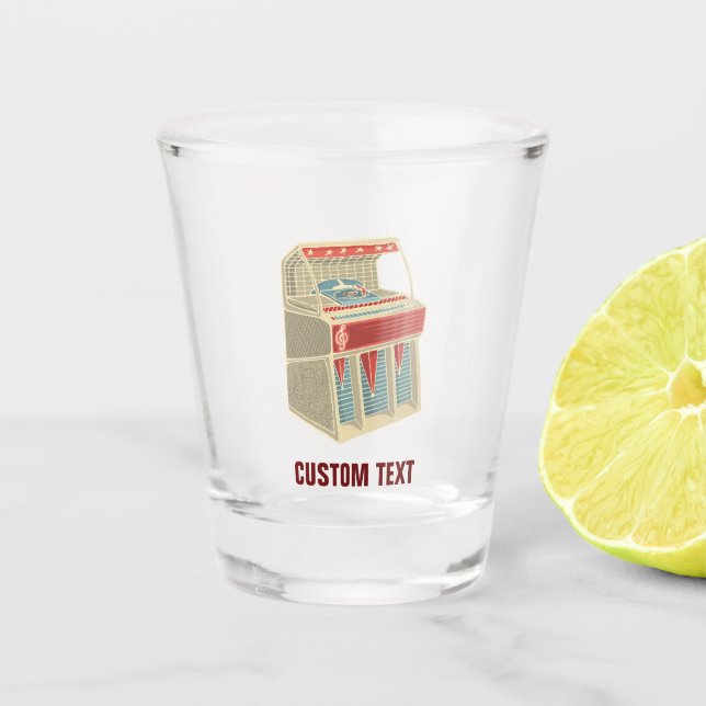 Grunge Jukebox Shot Glass (Front)
