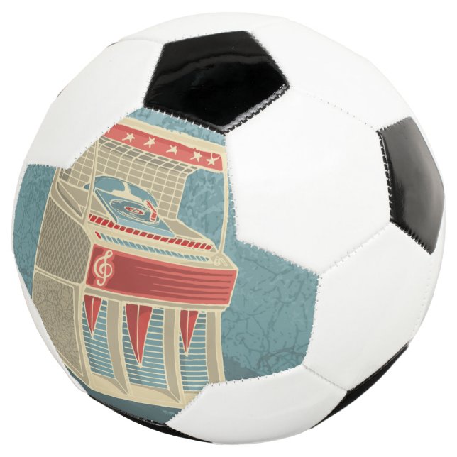 Grunge Jukebox Soccer Ball (Three Quarter)