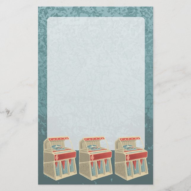 Grunge Jukebox Stationery (Front)