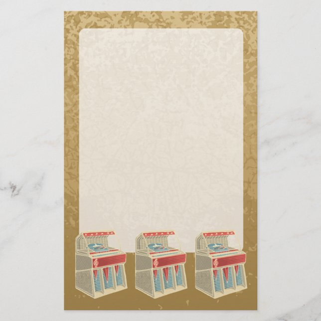 Grunge Jukebox Stationery (Front)