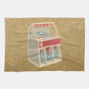 Grunge Jukebox Tea Towel