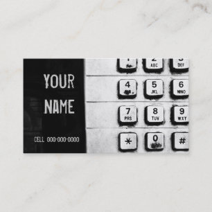 grunge keypad business card
