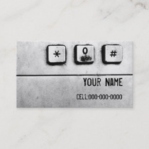 grunge keypad business card
