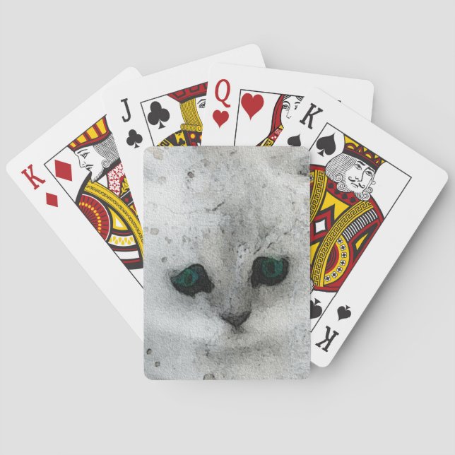 Grunge Kitten Playing Cards (Back)