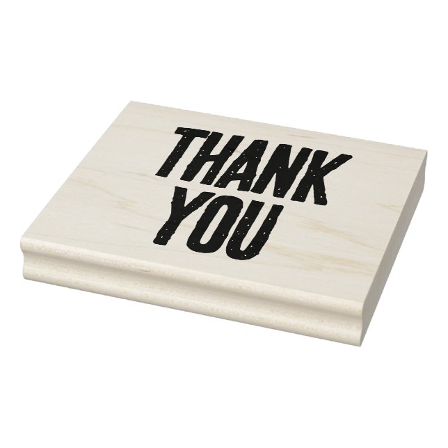 Grunge Large Thank You Rubber Stamp (Stamp)