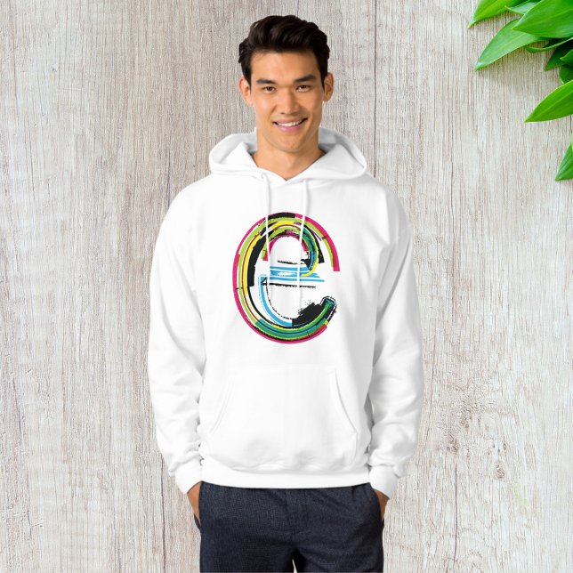 Grunge Letter E Alphabet Bold Colourful Typography Hoodie (Creator Uploaded)