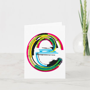Grunge Letter E Card