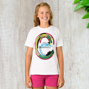 Grunge Letter E T-Shirt
