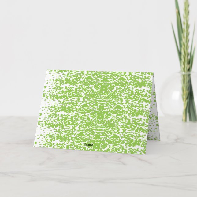Grunge Lime Green Texture Invitation (Back)