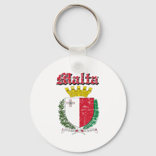 Grunge Maltese coat of arms designs Key Ring