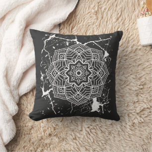 Grunge Mandalas Grey T-Shirt Cushion