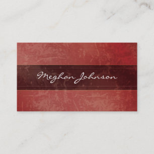 Grunge Marble Red Trendy Business Card