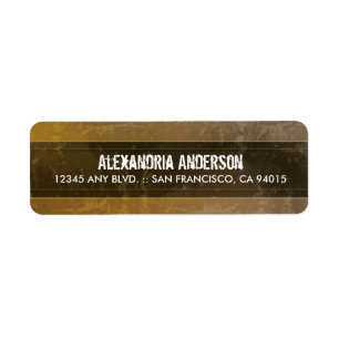 Grunge Marble Return Address Label (sepia)