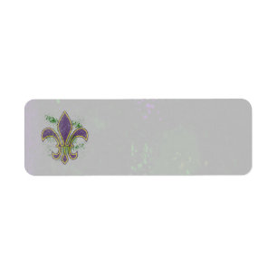 Grunge Mardi Gras Return Address Label